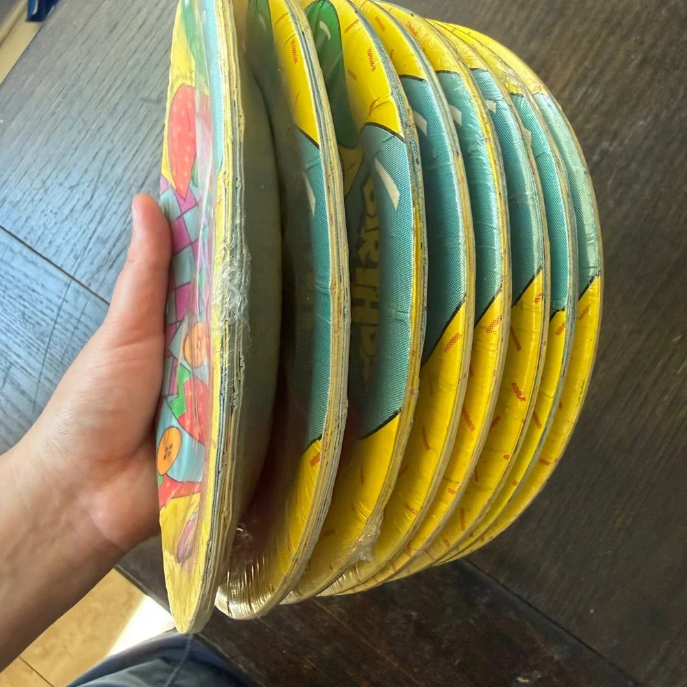 Vintage 1994 Unique Industries Birthday Clown Paper Plates 7in 56ct 8 Packs NEW